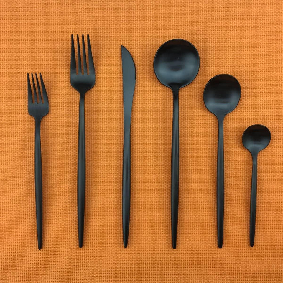 30-Piece Stainless Steel Cutlery Set Minimalist Design-Kitchen & Dining > Cutlery-casanuva-casanuva