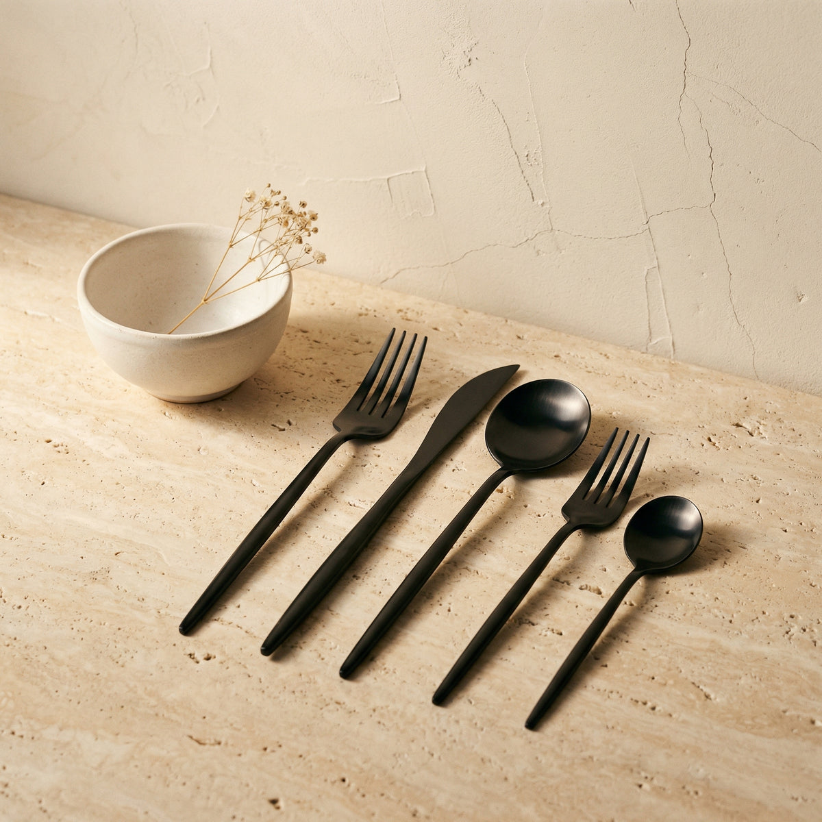30-Piece Stainless Steel Cutlery Set Minimalist Design-Kitchen & Dining > Cutlery-casanuva-casanuva