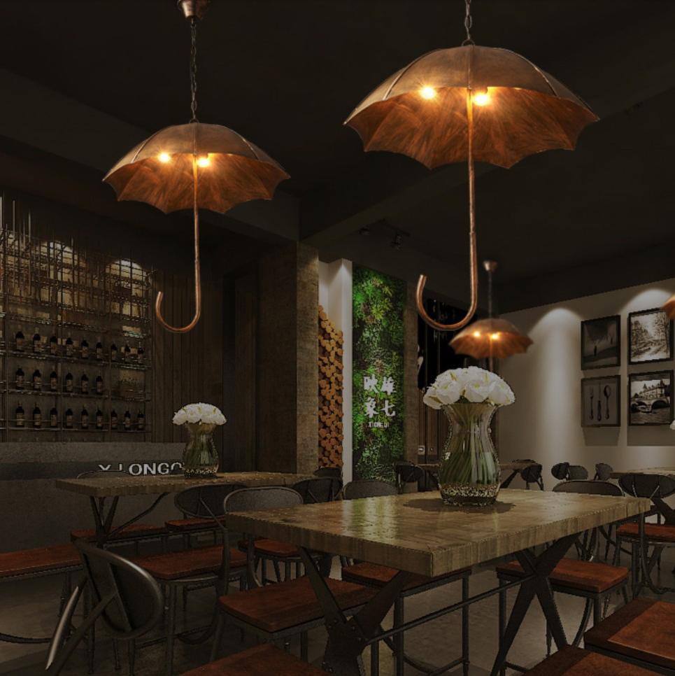 5-Light Retro Industrial Umbrella Chandelier-Lighting > Chandeliers & Pendant Lights-casanuva-casanuva