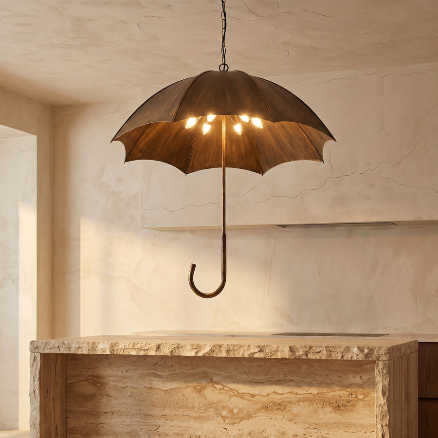 5-Light Retro Industrial Umbrella Chandelier-Lighting > Chandeliers & Pendant Lights-casanuva-casanuva