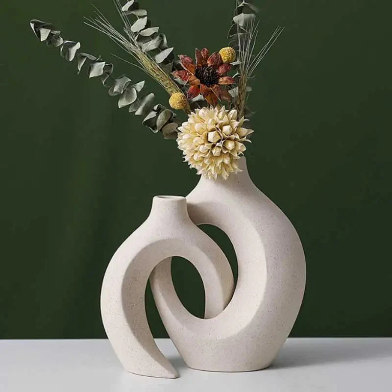 Abstract Ceramic Vase for Floral Arrangements-Home Decor > Vases-casanuva-casanuva