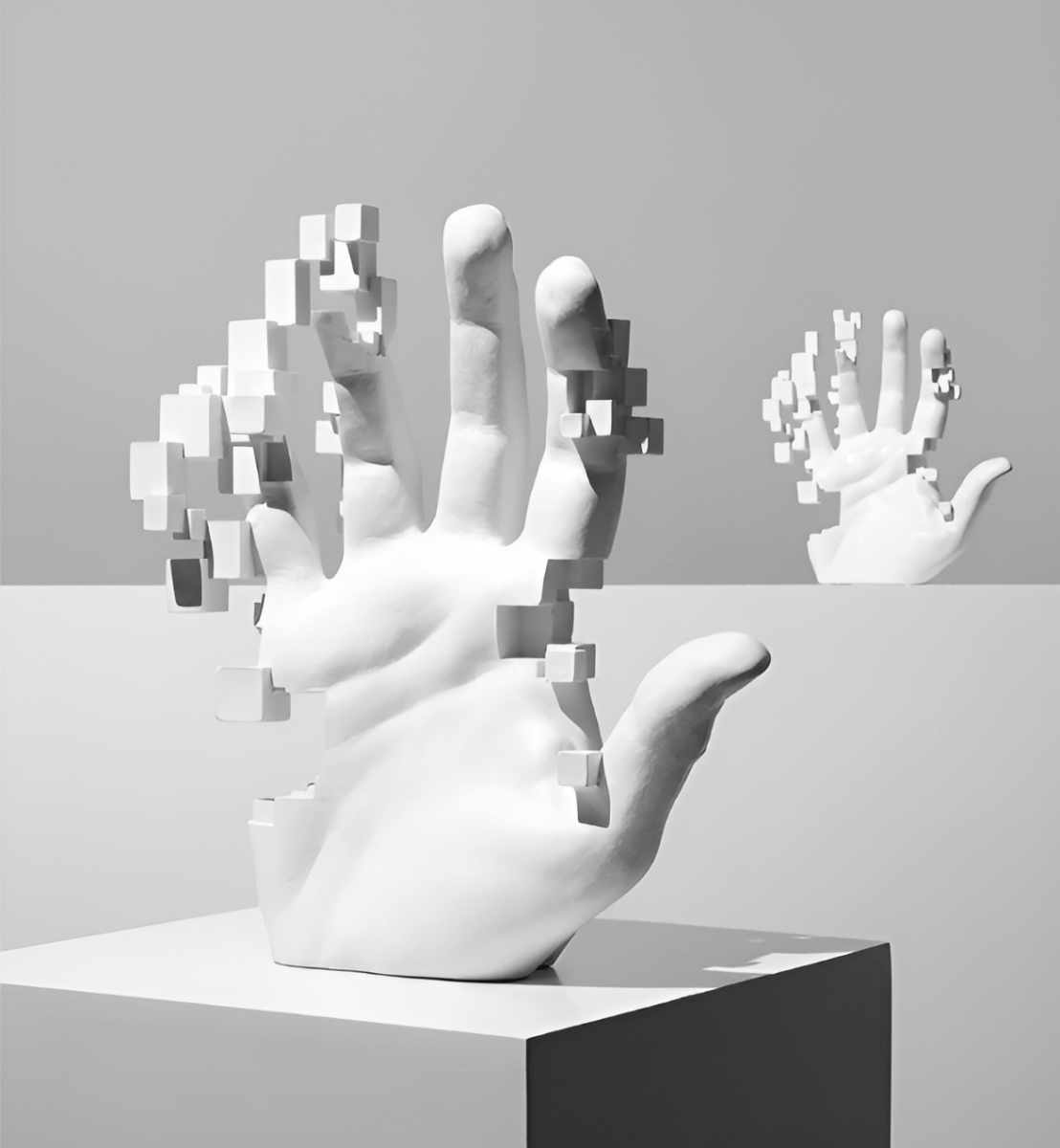 Abstract Hand Sculpture in Resin-Home Decor > Sculptures & Figurines-casanuva-Resin-casanuva