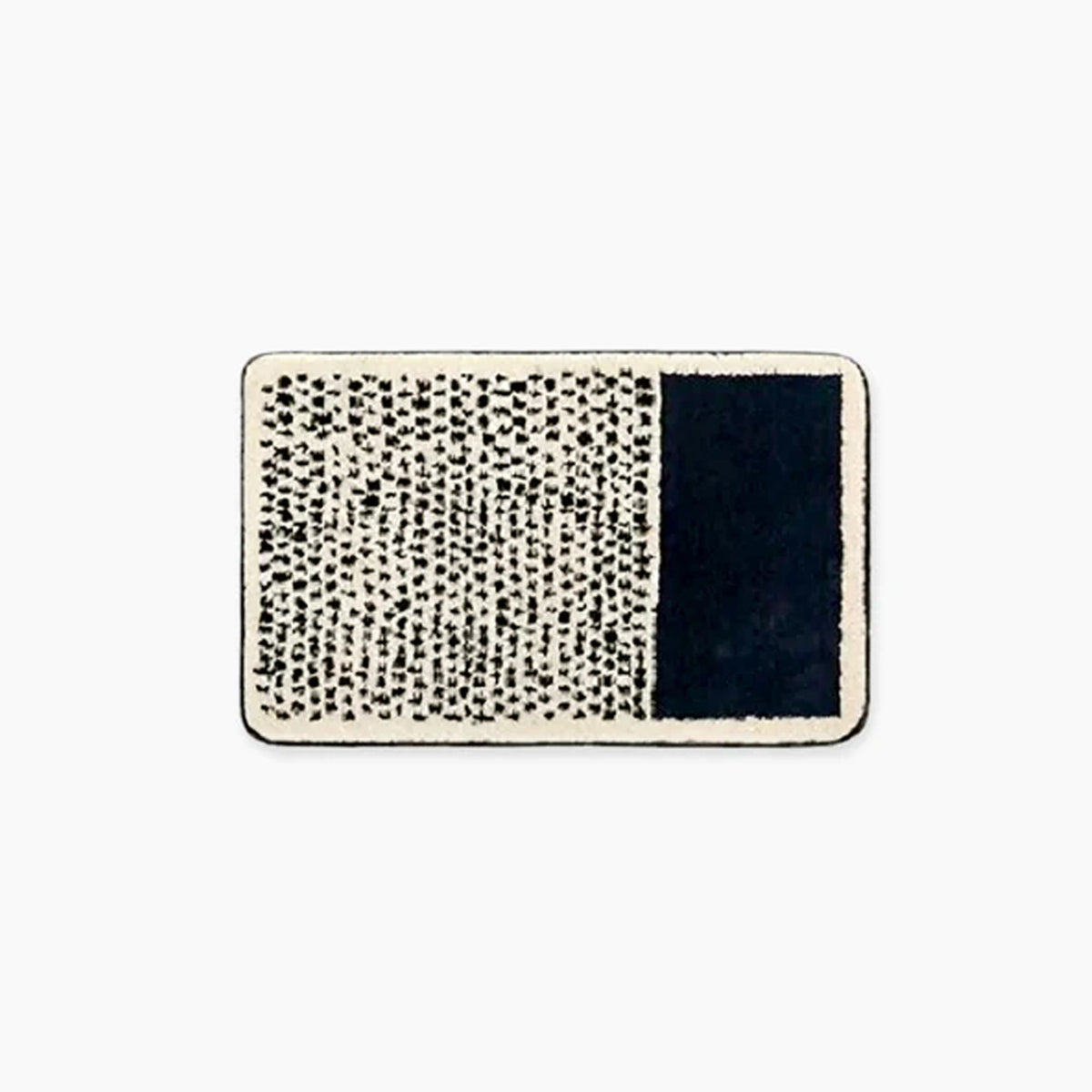 Abstract Non-Slip Bath Mat Scandinavian Style Handcrafted Bathroom Rug-Bedding & Bath > Bath Mats-casanuva-Small (40 x 60 cm)-Black-casanuva