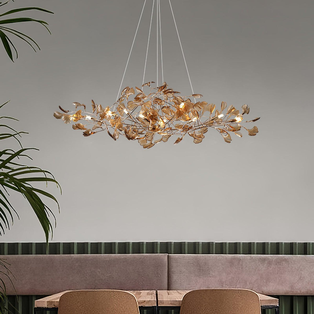 Acrylic Ginkgo Leaf Pendant Light-Lighting > Pendant Lights-casanuva-casanuva