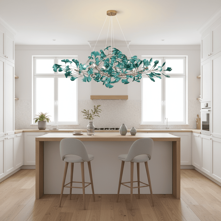 Acrylic Ginkgo Leaf Pendant Light-Lighting > Pendant Lights-casanuva-casanuva