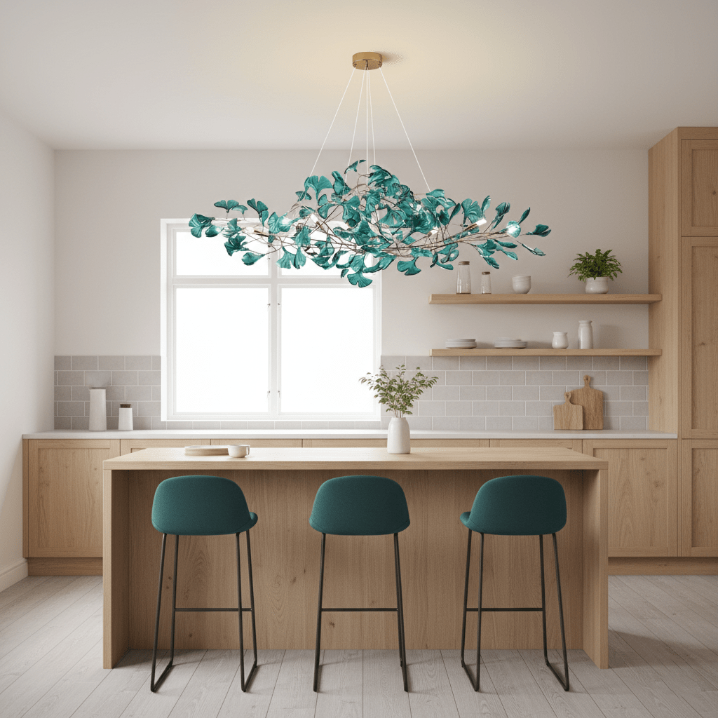Acrylic Ginkgo Leaf Pendant Light-Lighting > Pendant Lights-casanuva-casanuva