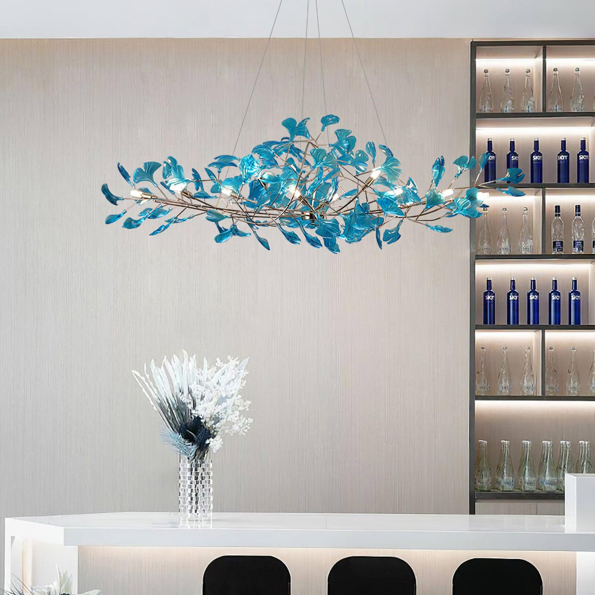 Acrylic Ginkgo Leaf Pendant Light-Lighting > Pendant Lights-casanuva-casanuva