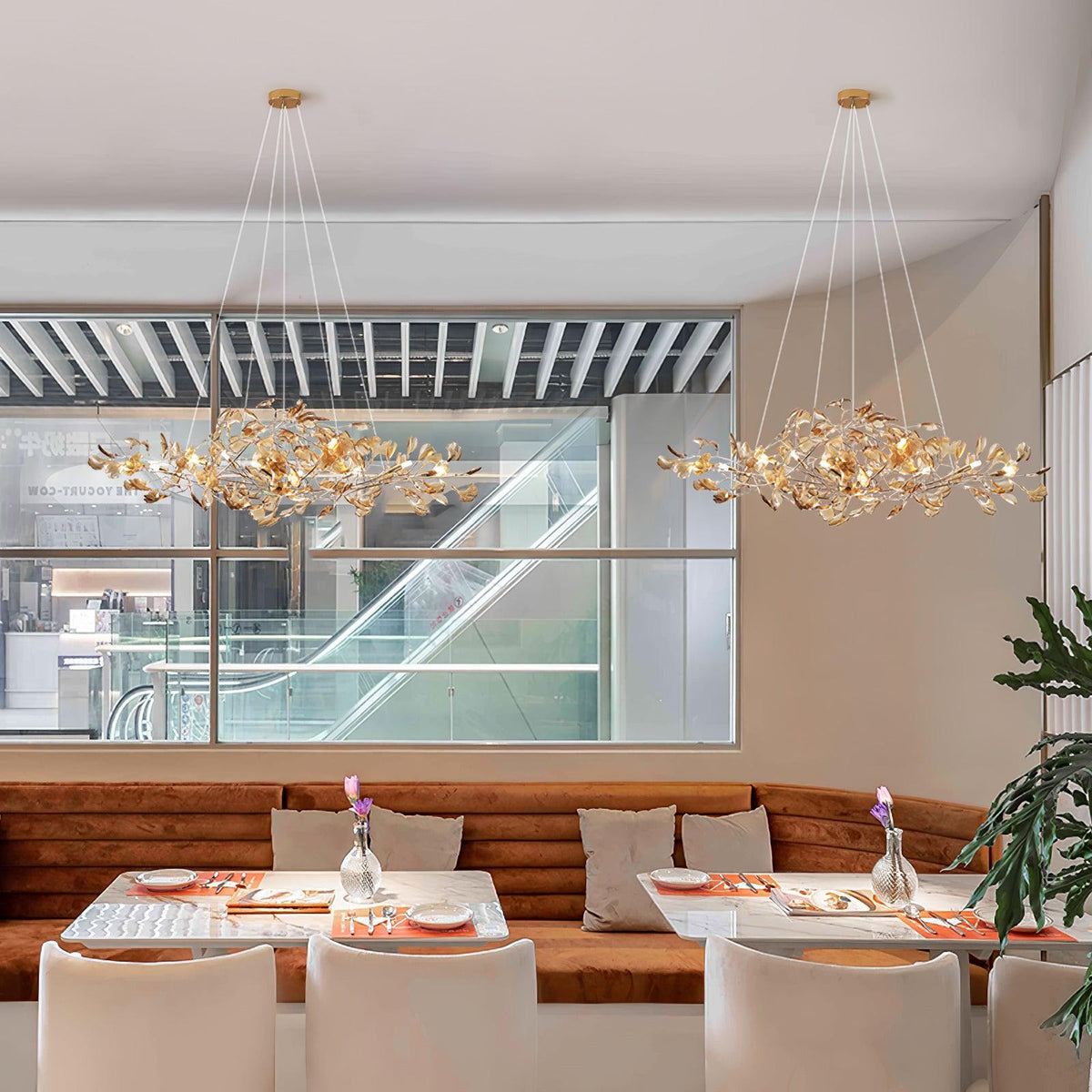 Acrylic Ginkgo Leaf Pendant Light-Lighting > Pendant Lights-casanuva-casanuva