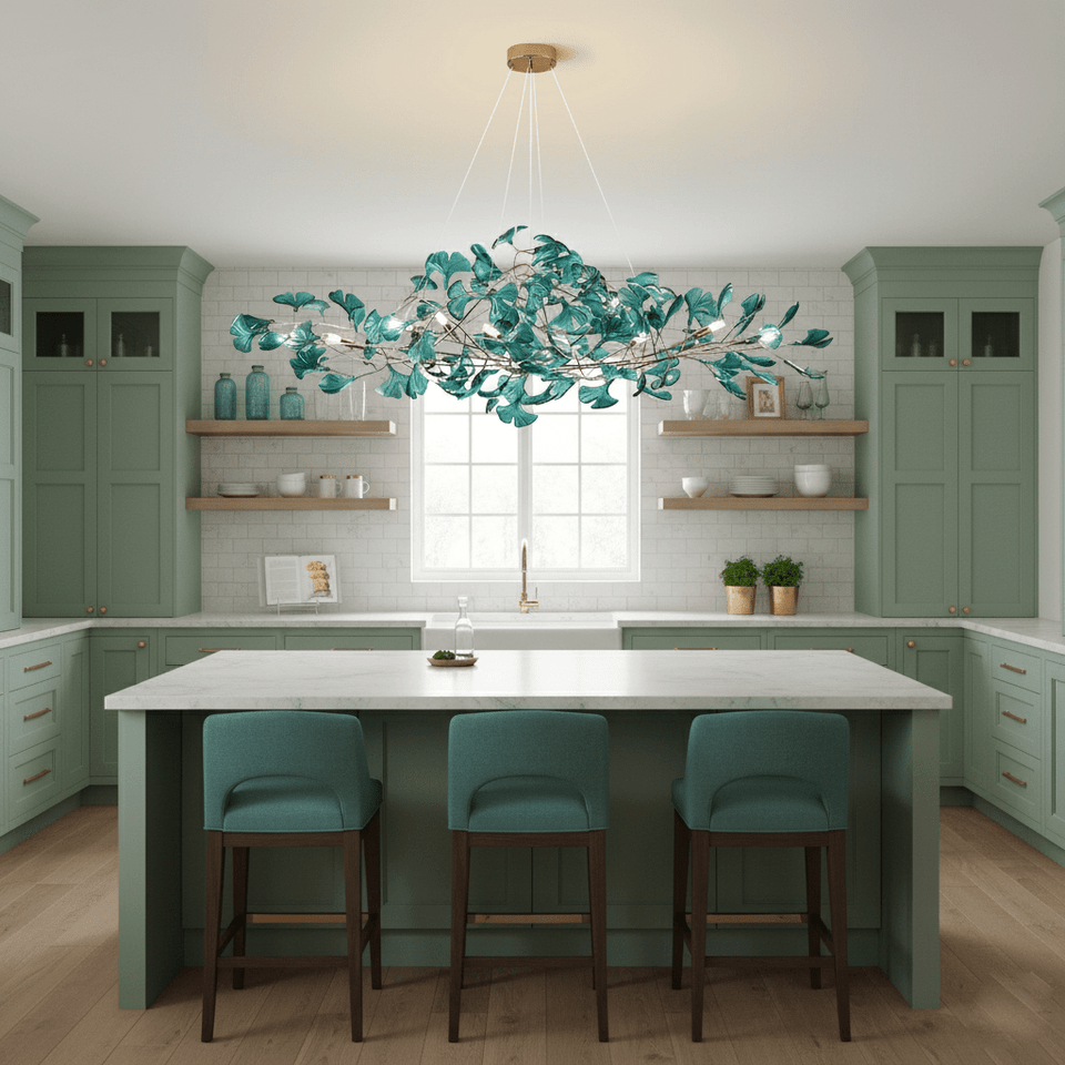 Acrylic Ginkgo Leaf Pendant Light-Lighting > Pendant Lights-casanuva-casanuva