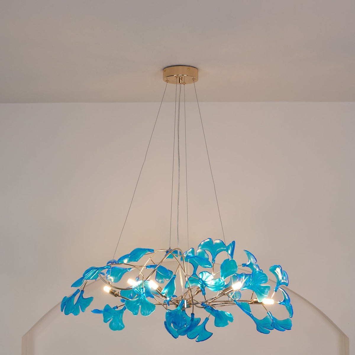 Acrylic Ginkgo Leaf Pendant Light-Lighting > Pendant Lights-casanuva-casanuva
