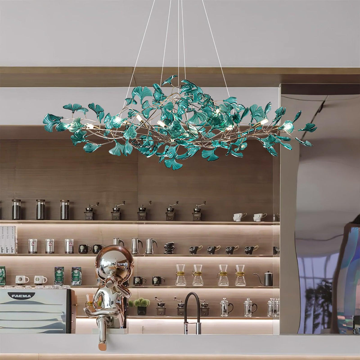Acrylic Ginkgo Leaf Pendant Light-Lighting > Pendant Lights-casanuva-casanuva