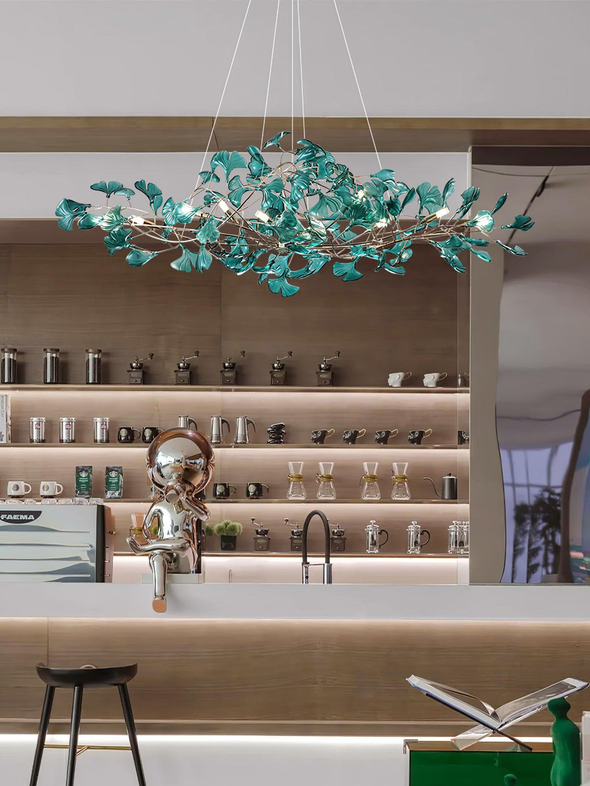 Acrylic Ginkgo Leaf Pendant Light-Lighting > Pendant Lights-casanuva-casanuva