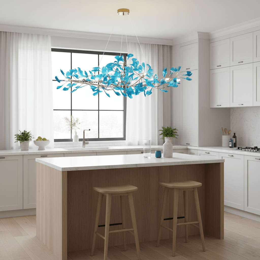Acrylic Ginkgo Leaf Pendant Light-Lighting > Pendant Lights-casanuva-casanuva