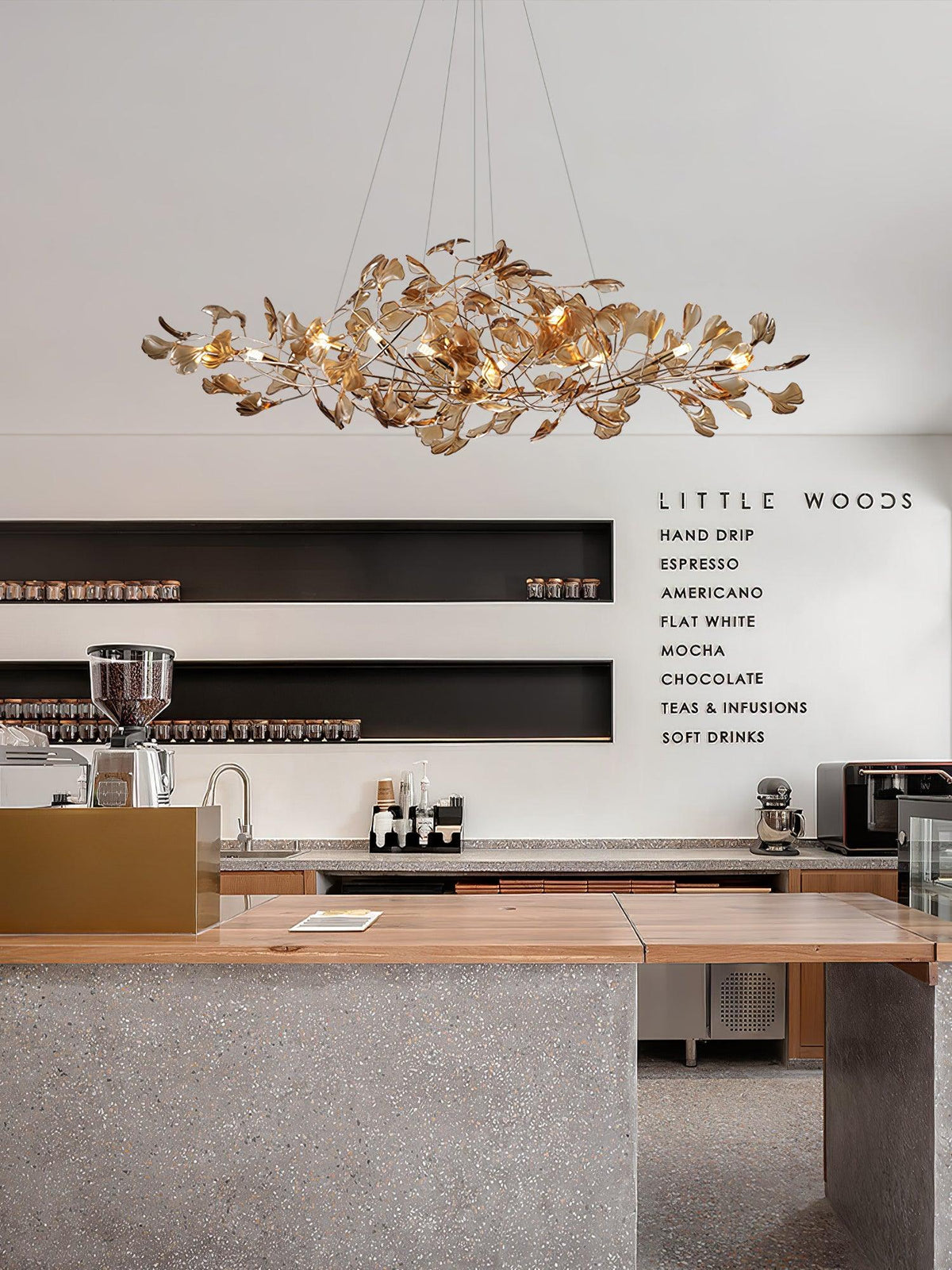 Acrylic Ginkgo Leaf Pendant Light-Lighting > Pendant Lights-casanuva-casanuva