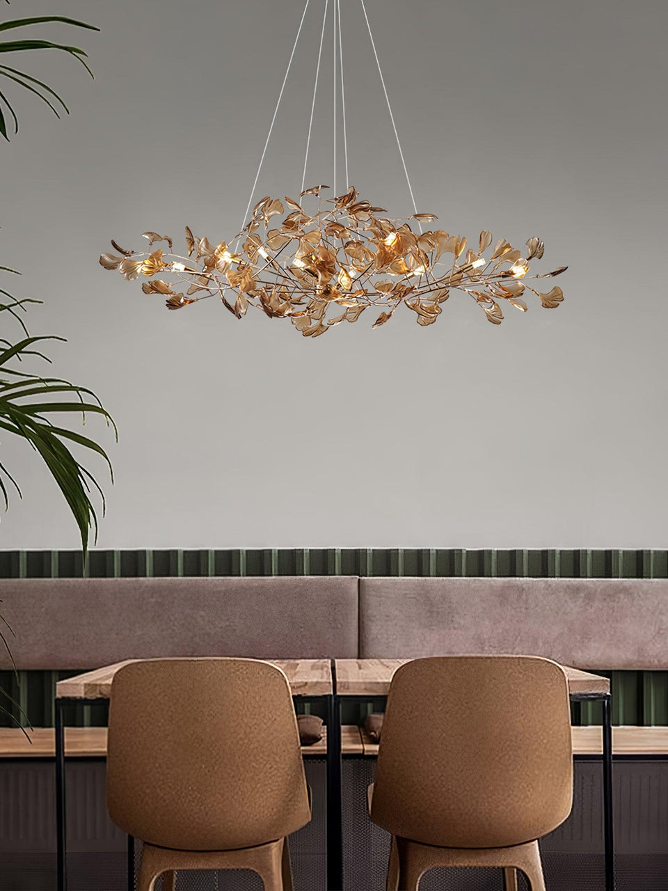 Acrylic Ginkgo Leaf Pendant Light-Lighting > Pendant Lights-casanuva-casanuva