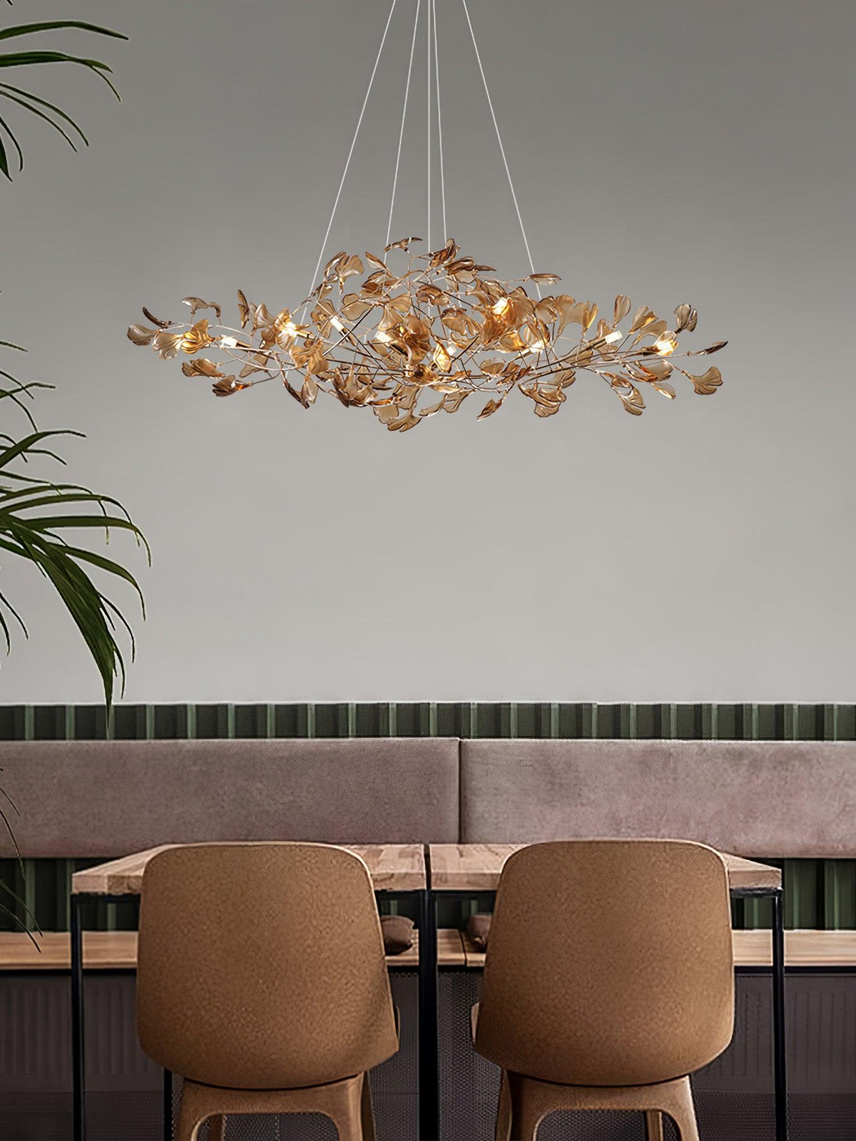 Acrylic Ginkgo Leaf Pendant Light-Lighting > Pendant Lights-casanuva-casanuva