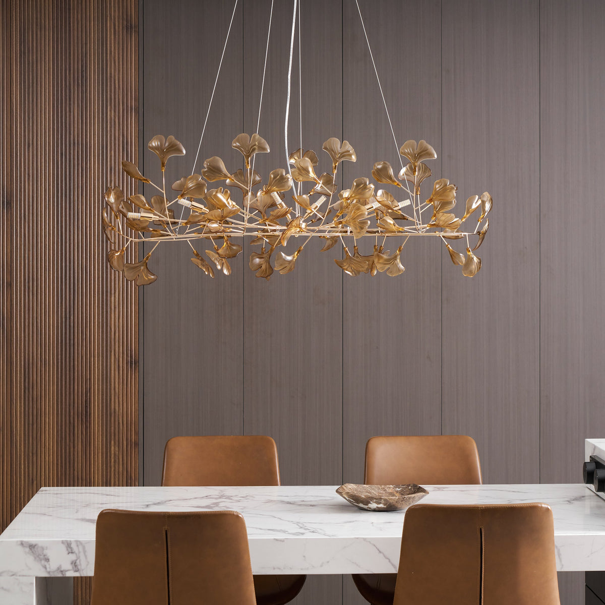 Acrylic Ginkgo Leaf Pendant Light-Lighting > Pendant Lights-casanuva-casanuva