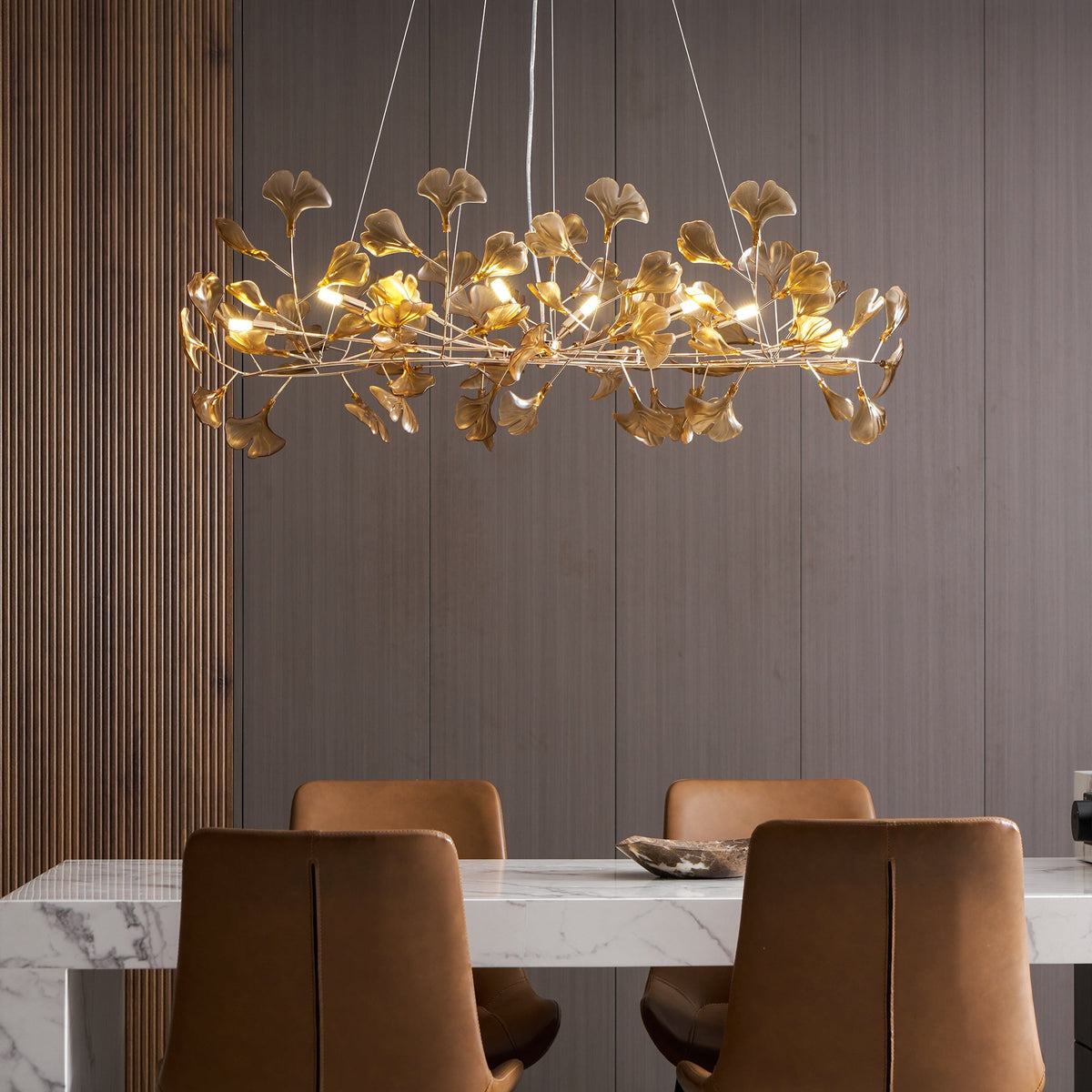 Acrylic Ginkgo Leaf Pendant Light-Lighting > Pendant Lights-casanuva-casanuva