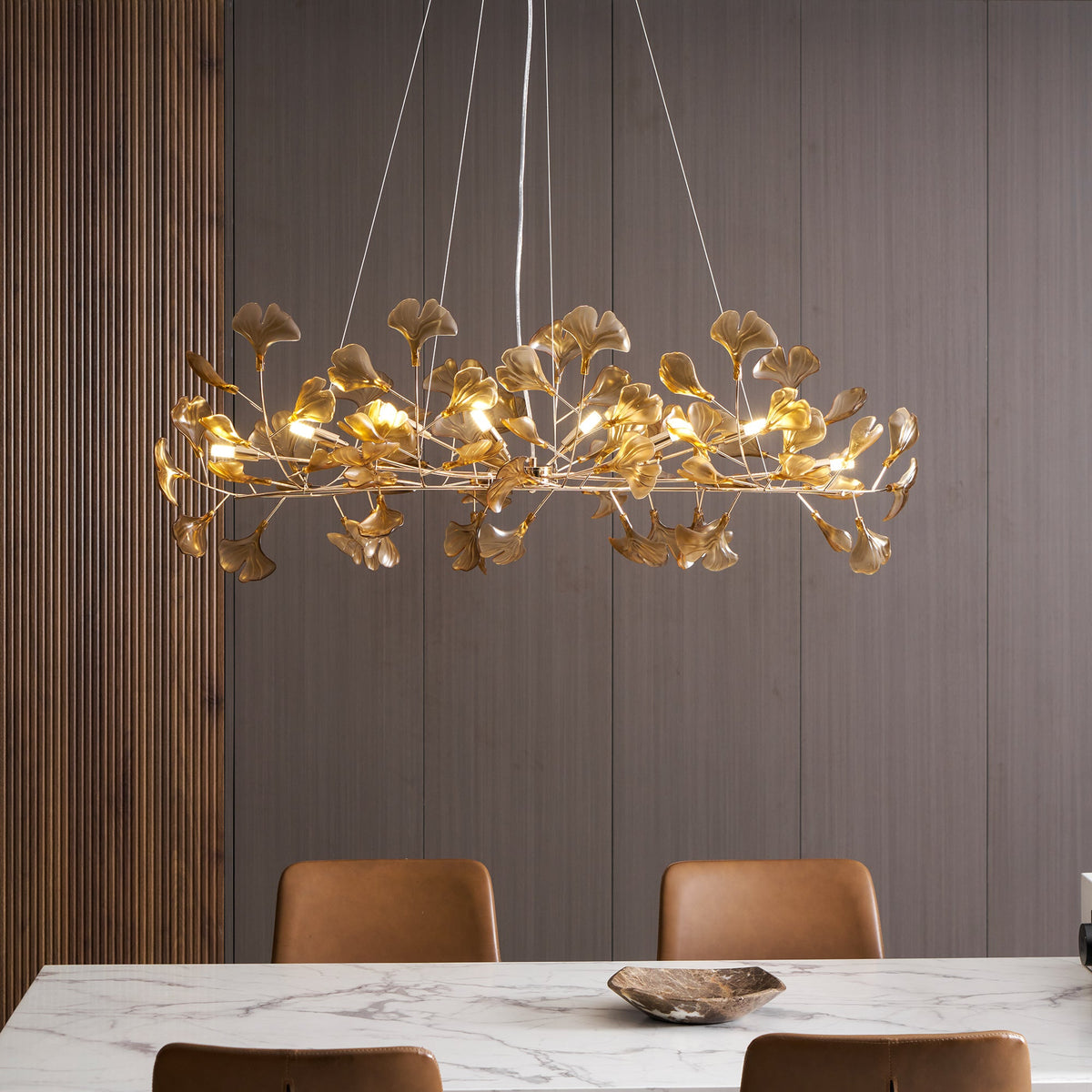 Acrylic Ginkgo Leaf Pendant Light-Lighting > Pendant Lights-casanuva-casanuva