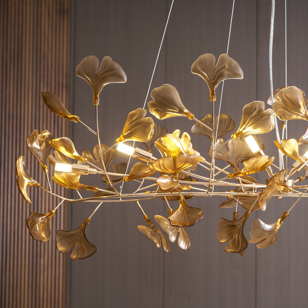 Acrylic Ginkgo Leaf Pendant Light-Lighting > Pendant Lights-casanuva-casanuva