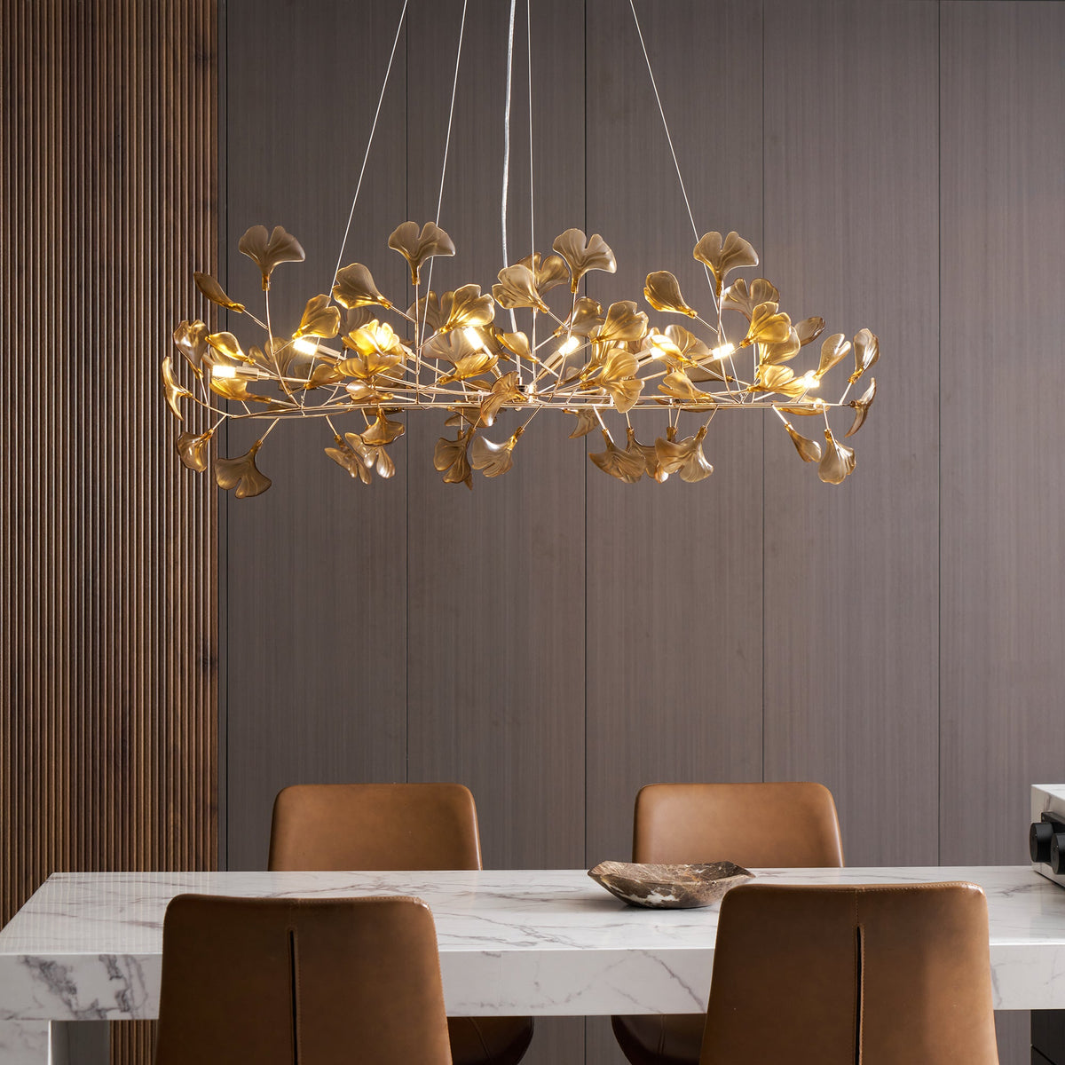 Acrylic Ginkgo Leaf Pendant Light-Lighting > Pendant Lights-casanuva-casanuva