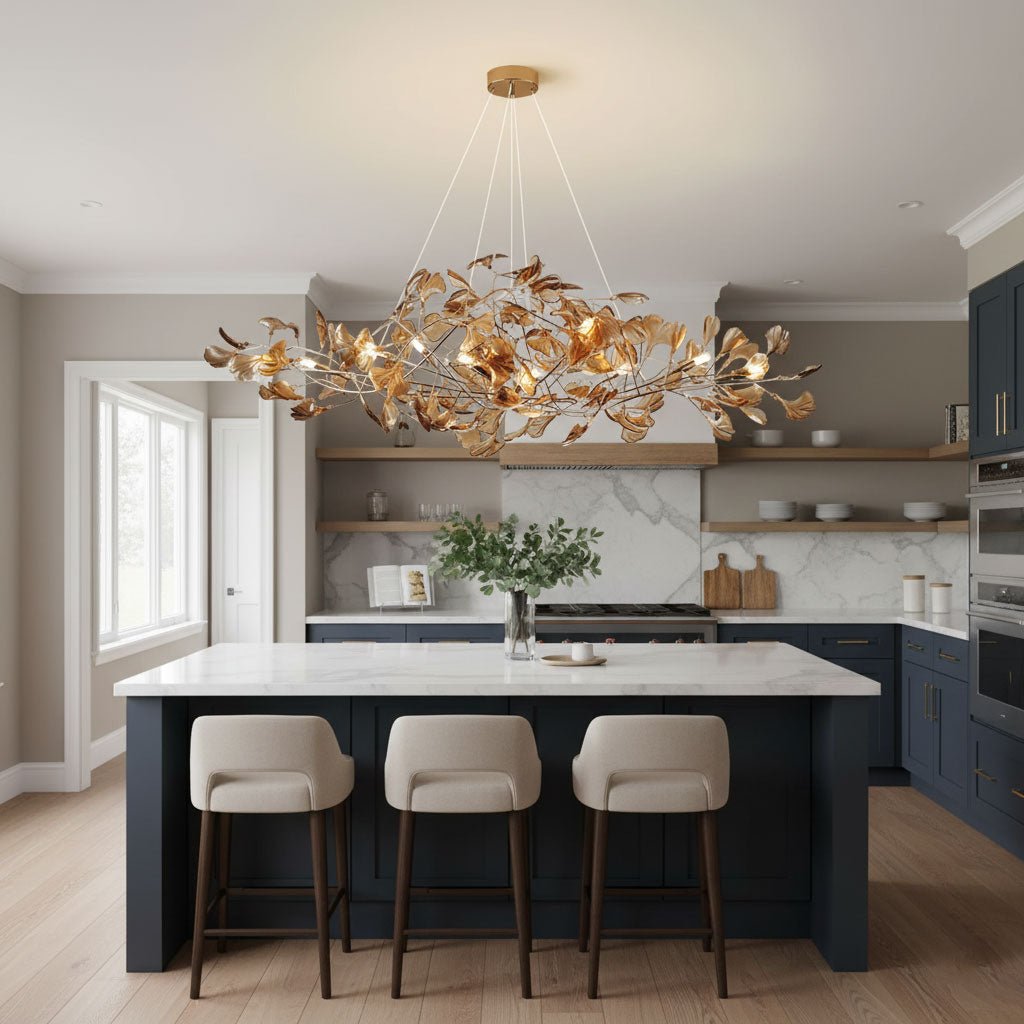 Acrylic Ginkgo Leaf Pendant Light-Lighting > Pendant Lights-casanuva-casanuva