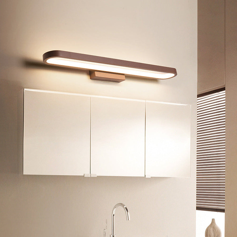 Acrylic LED Wall Lamp for Bathroom Modern Design-Lighting > Wall Lights-casanuva-Brown-D40*H10CM-Warm Light-casanuva