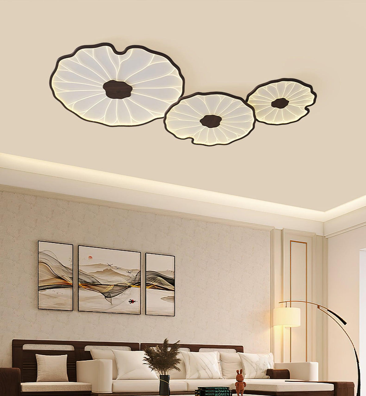 Acrylic Lotus Leaf Ceiling Lamp-Lighting > Ceiling Lights-casanuva-casanuva