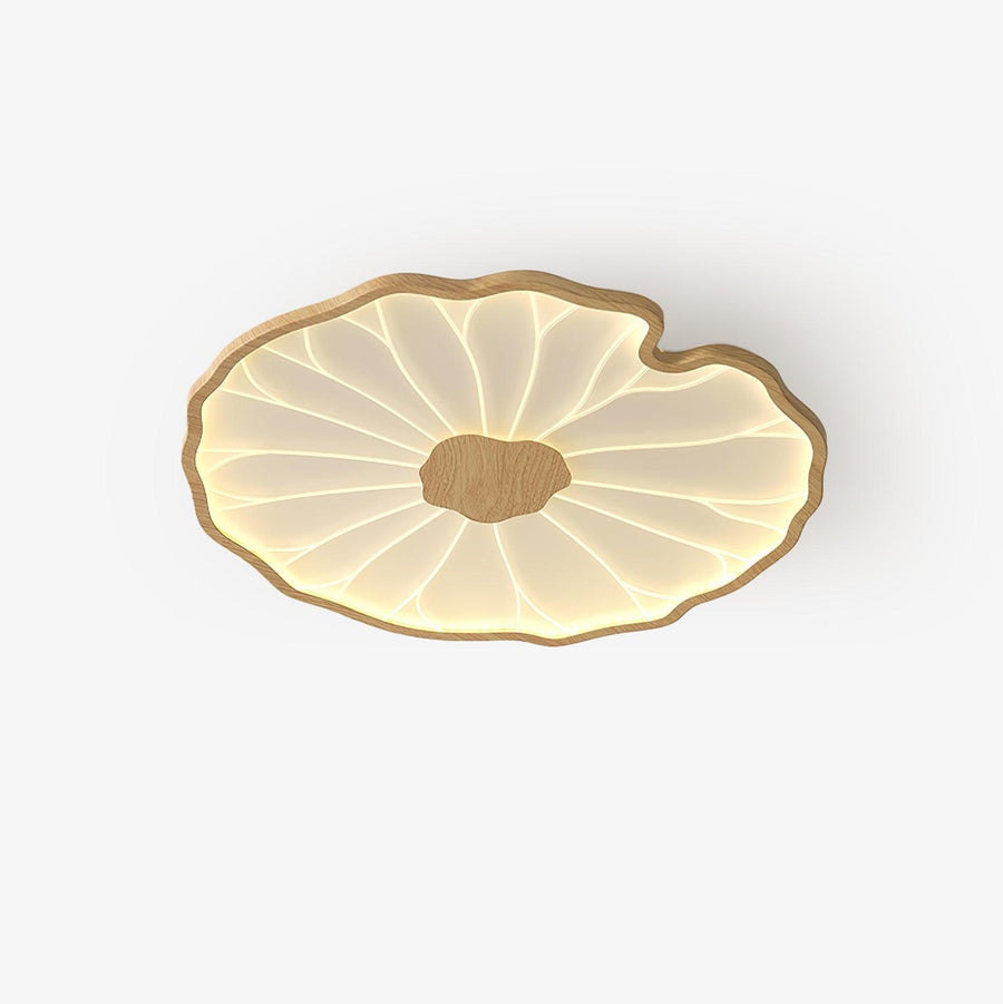 Acrylic Lotus Leaf Ceiling Lamp-Lighting > Ceiling Lights-casanuva-52cmx4cm-Nature Wood Grain Finish-Warm Light-casanuva