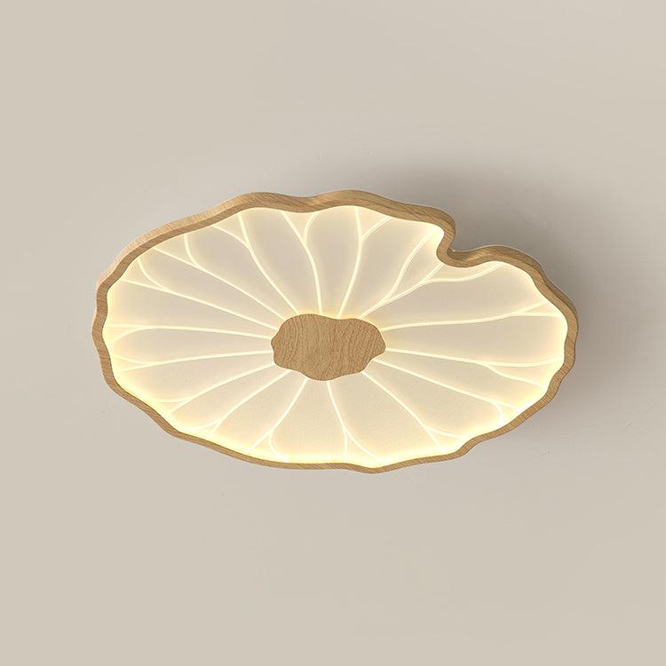 Acrylic Lotus Leaf Ceiling Lamp-Lighting > Ceiling Lights-casanuva-72cmx4cm-Nature Wood Grain Finish-Warm Light-casanuva