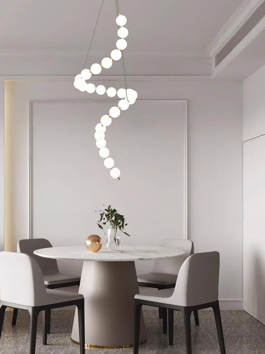 Acrylic Pearl Chandelier Necklace-Lighting > Chandeliers & Pendant Lights-casanuva-casanuva
