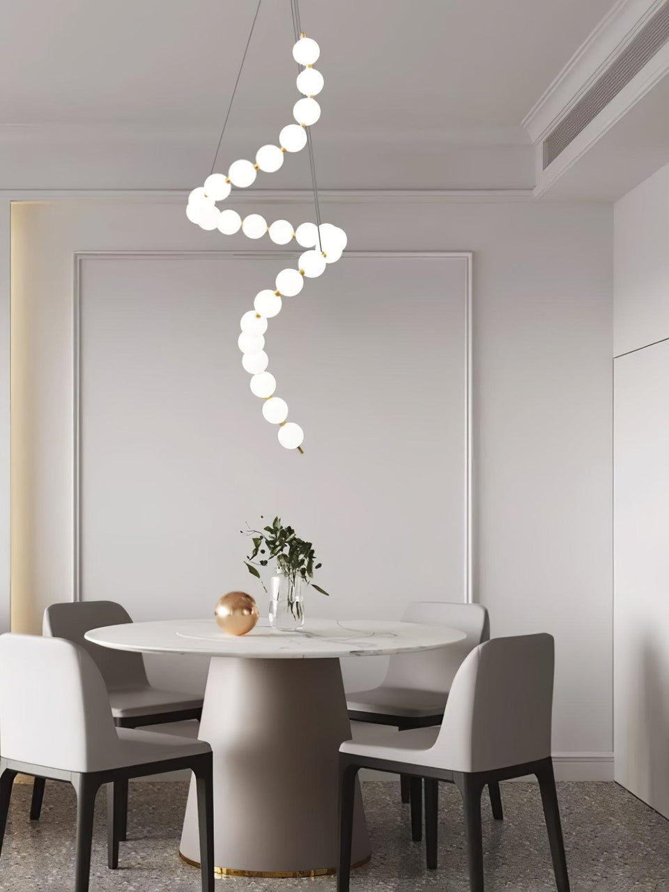 Acrylic Pearl Chandelier Necklace-Lighting > Chandeliers & Pendant Lights-casanuva-casanuva