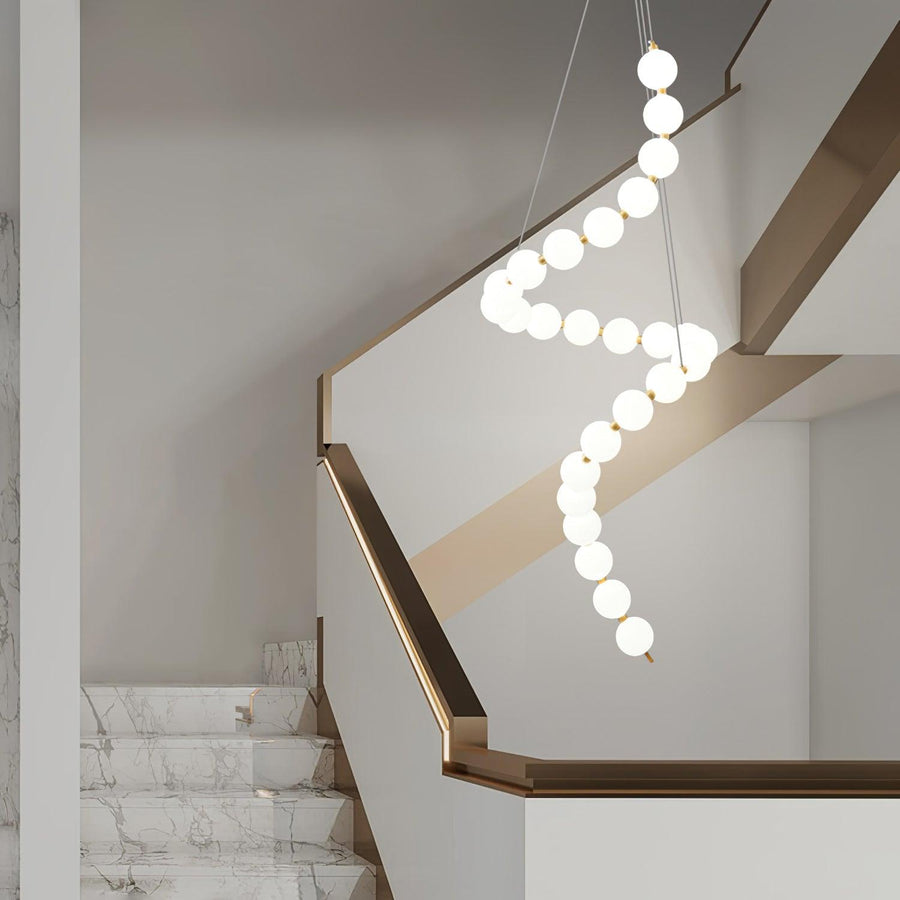 Acrylic Pearl Chandelier Necklace-Lighting > Chandeliers & Pendant Lights-casanuva-casanuva