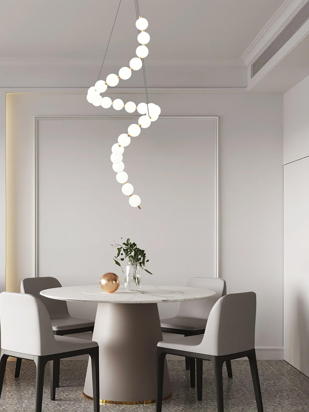 Acrylic Pearl Chandelier Necklace-Lighting > Chandeliers & Pendant Lights-casanuva-casanuva