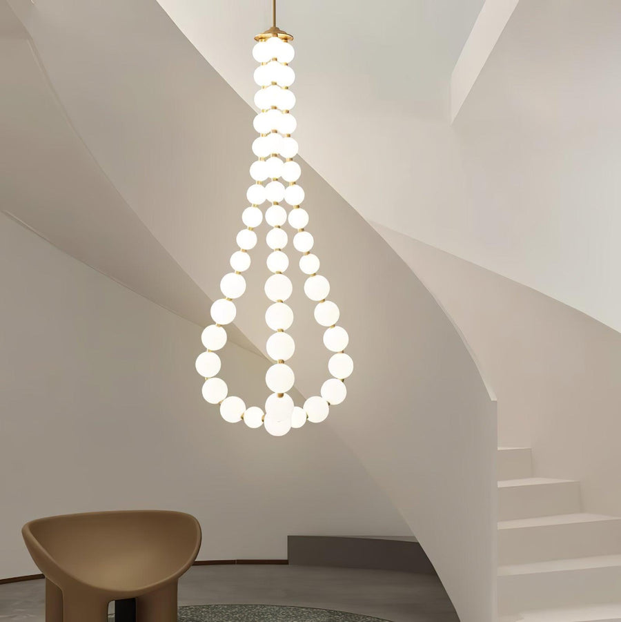 Acrylic Pearl Chandelier Necklace-Lighting > Chandeliers & Pendant Lights-casanuva-casanuva