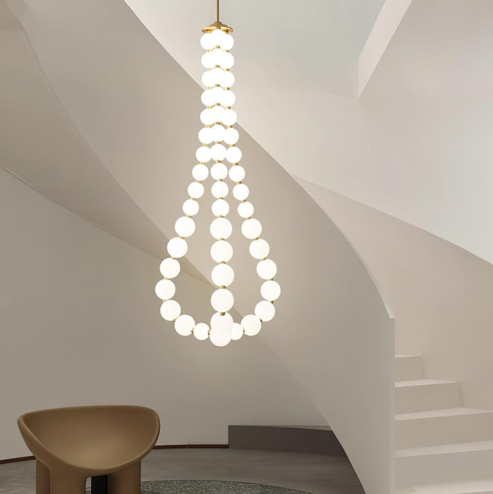 Acrylic Pearl Chandelier Necklace-Lighting > Chandeliers & Pendant Lights-casanuva-casanuva
