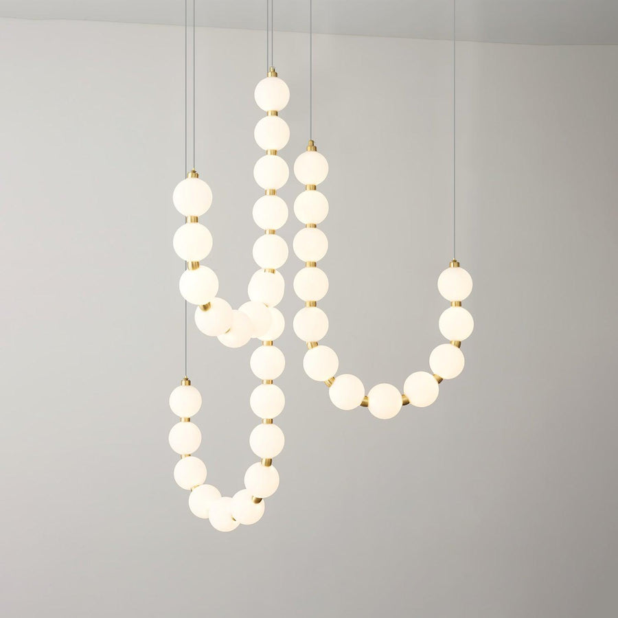 Acrylic Pearl Chandelier Necklace-Lighting > Chandeliers & Pendant Lights-casanuva-casanuva