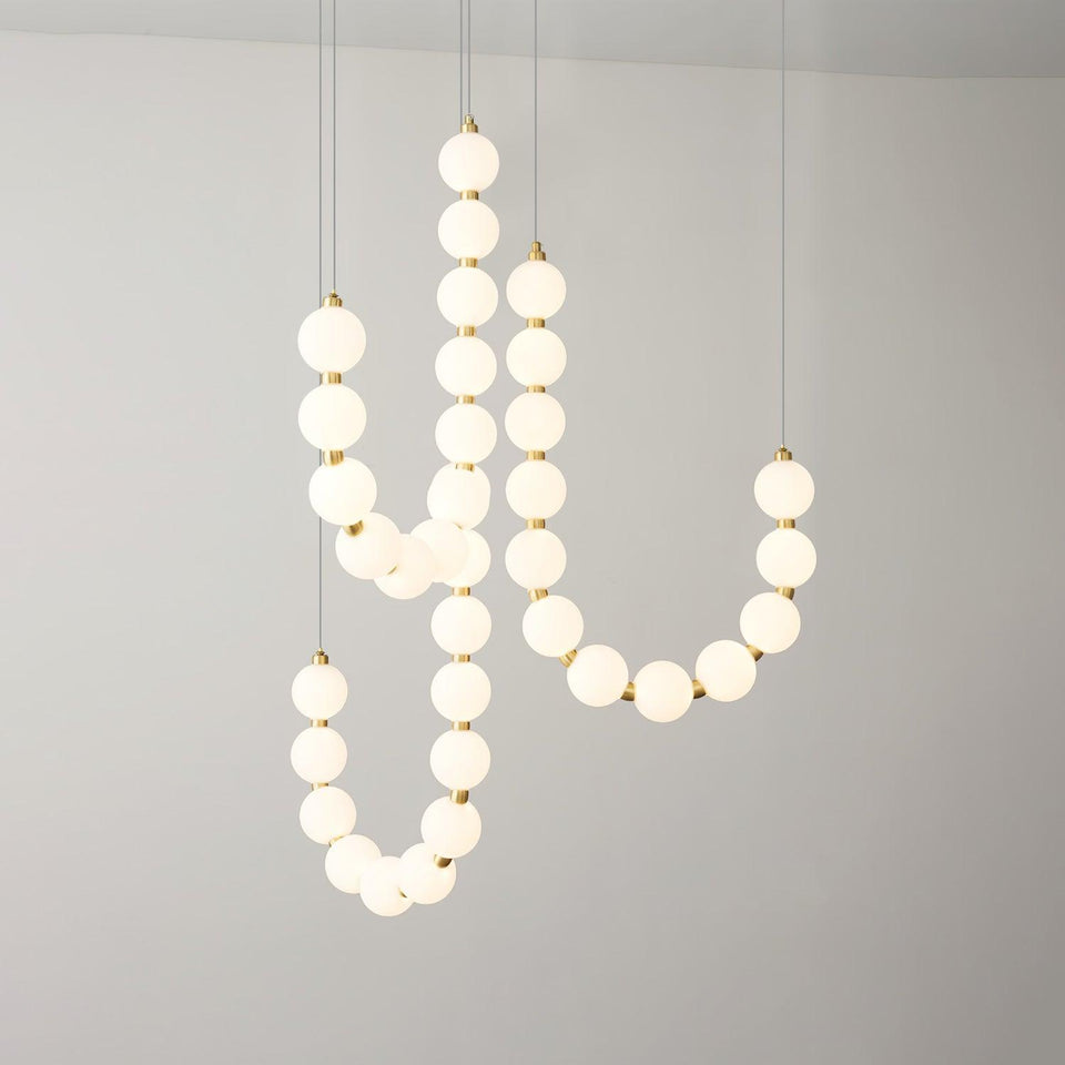 Acrylic Pearl Chandelier Necklace-Lighting > Chandeliers & Pendant Lights-casanuva-casanuva