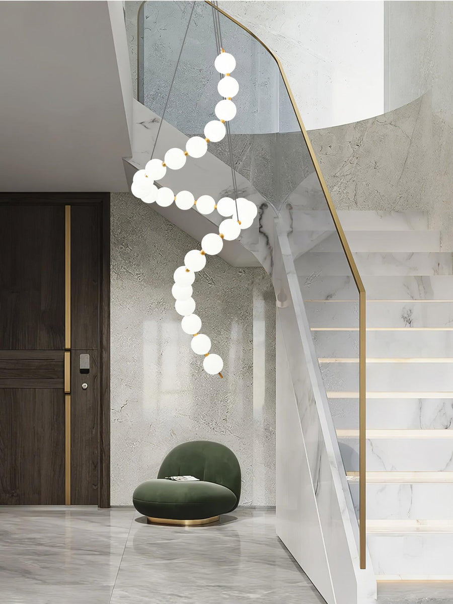 Acrylic Pearl Chandelier Necklace-Lighting > Chandeliers & Pendant Lights-casanuva-casanuva