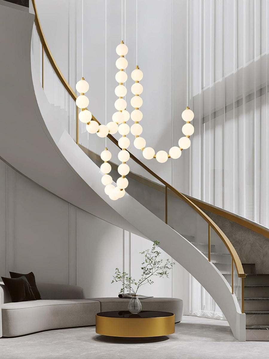 Acrylic Pearl Chandelier Necklace-Lighting > Chandeliers & Pendant Lights-casanuva-casanuva