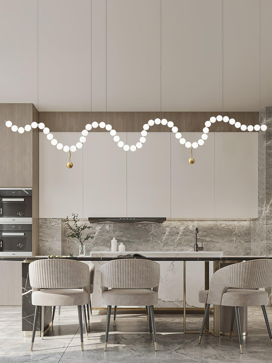 Acrylic Pearl Chandelier Necklace-Lighting > Chandeliers & Pendant Lights-casanuva-casanuva