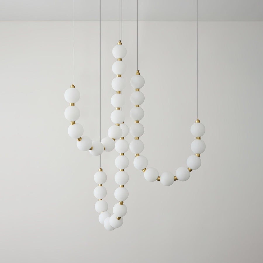 Acrylic Pearl Chandelier Necklace-Lighting > Chandeliers & Pendant Lights-casanuva-casanuva