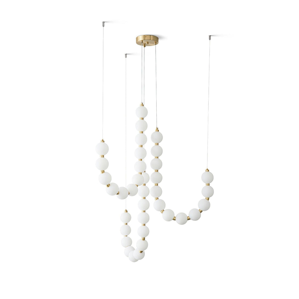 Acrylic Pearl Chandelier Necklace-Lighting > Chandeliers & Pendant Lights-casanuva-casanuva