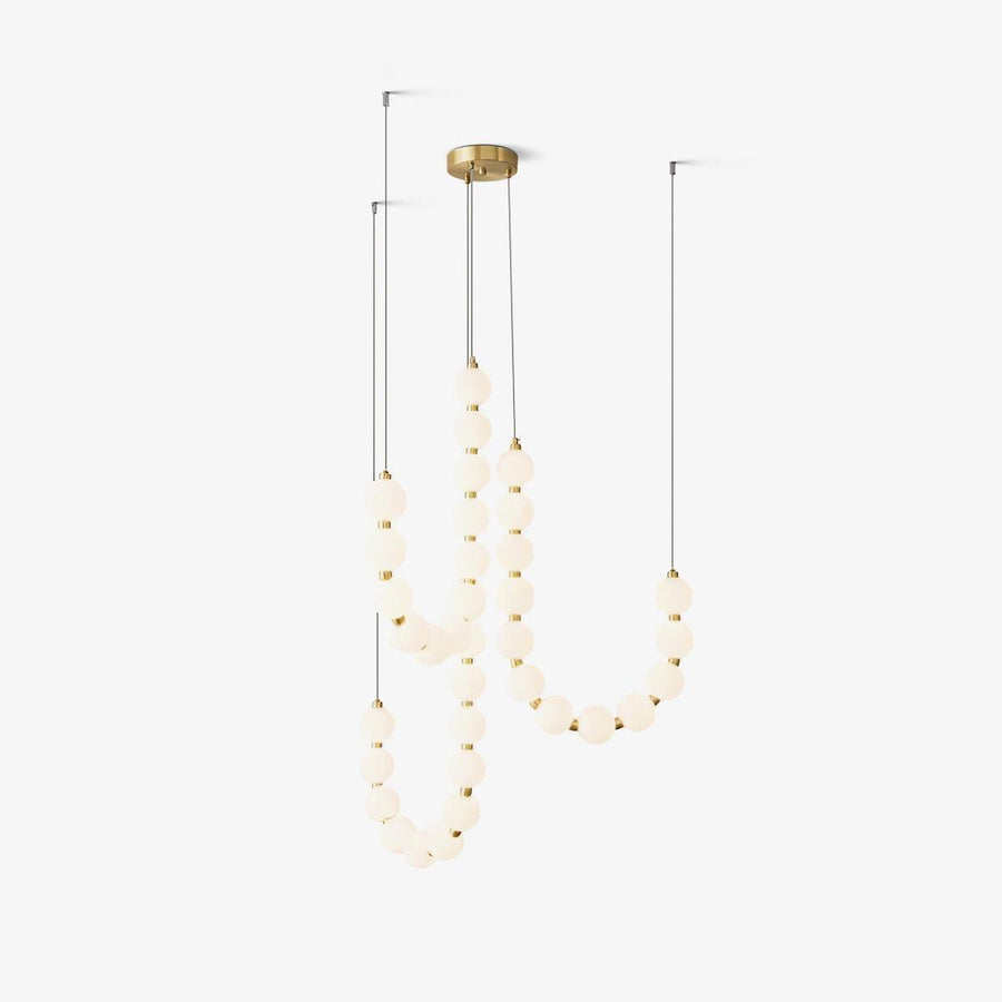 Acrylic Pearl Chandelier Necklace-Lighting > Chandeliers & Pendant Lights-casanuva-casanuva