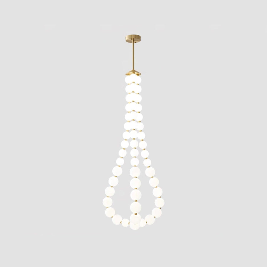 Acrylic Pearl Chandelier Necklace-Lighting > Chandeliers & Pendant Lights-casanuva-casanuva