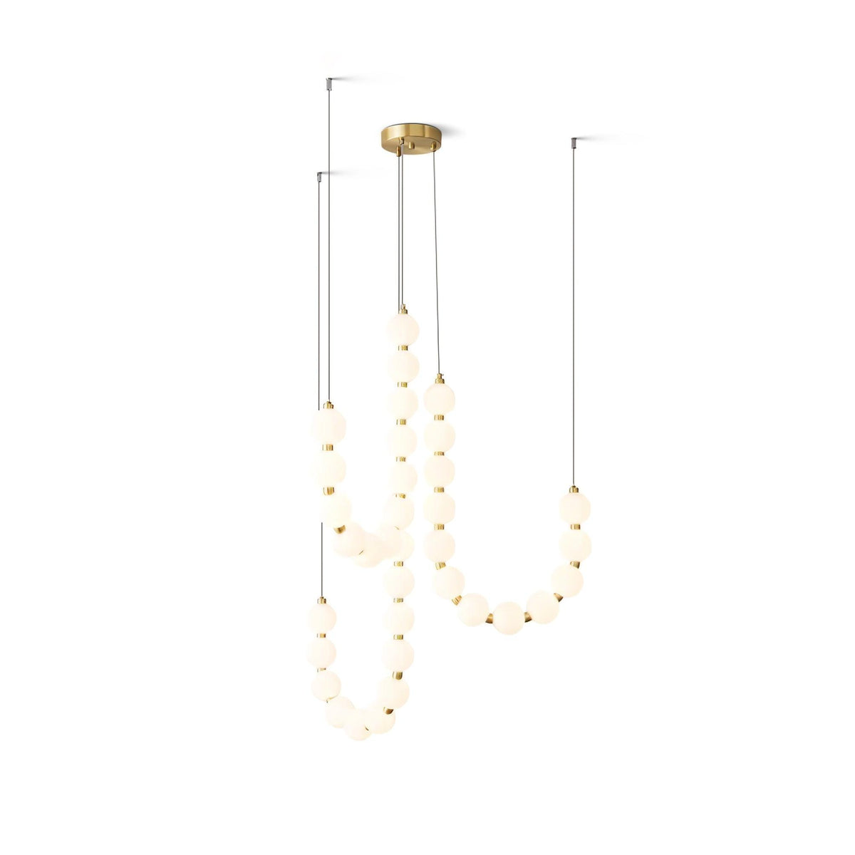 Acrylic Pearl Chandelier Necklace-Lighting > Chandeliers & Pendant Lights-casanuva-casanuva