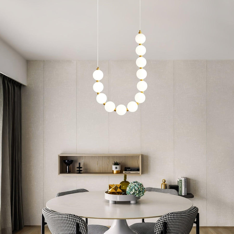 Acrylic Pearl Chandelier Necklace-Lighting > Chandeliers & Pendant Lights-casanuva-casanuva