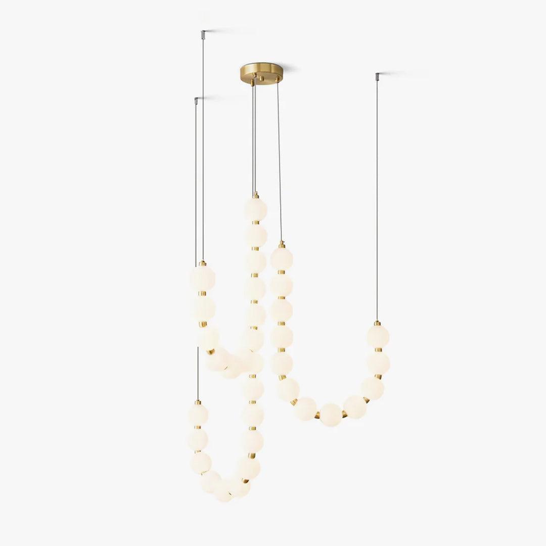Acrylic Pearl Chandelier Necklace-Lighting > Chandeliers & Pendant Lights-casanuva-casanuva