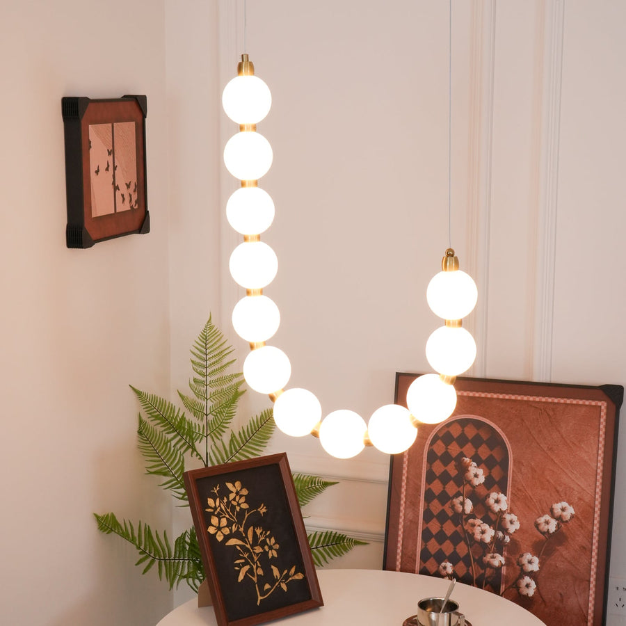 Acrylic Pearl Chandelier Necklace-Lighting > Chandeliers & Pendant Lights-casanuva-casanuva