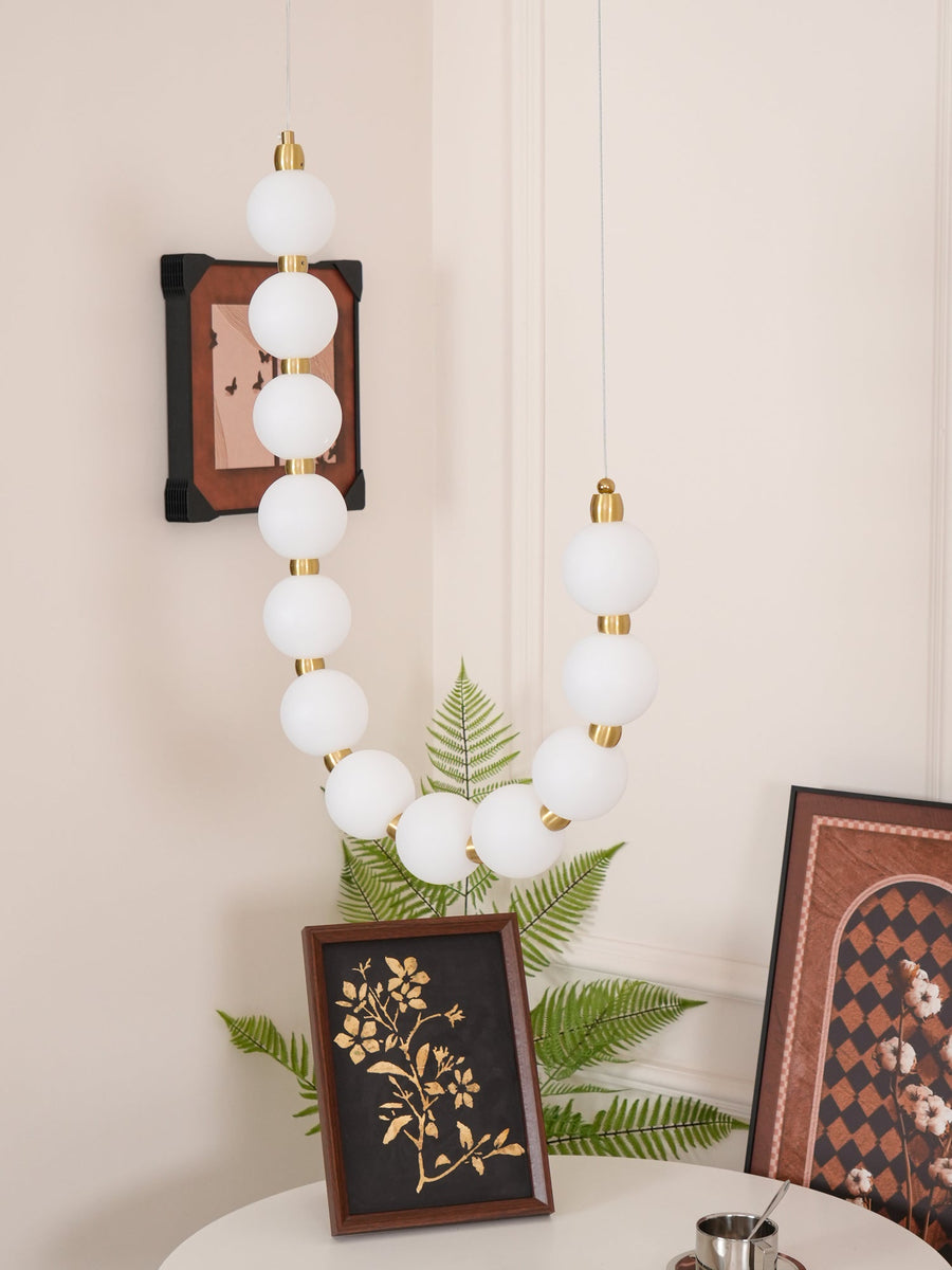 Acrylic Pearl Chandelier Necklace-Lighting > Chandeliers & Pendant Lights-casanuva-casanuva